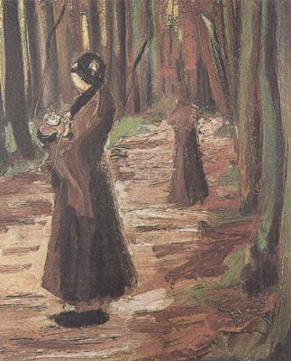 Vincent Van Gogh Tow Women in the Woods (nn04) China oil painting art